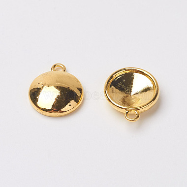 Golden Flat Round Alloy Charms