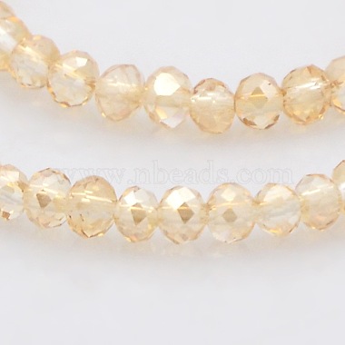 4mm Wheat Abacus Electroplate Glass Beads