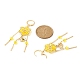 Glass Flower & Alloy Enamel Bee Chandelier Earrings(EJEW-MZ00088)-4