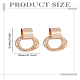 1 Pair Brass Dangle Stud Earrings for Women(EJEW-LP0004-91)-2