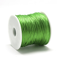 Nylon Thread, Rattail Satin Cord, Lime Green, about 1mm, about 76.55 yards(70m)/roll(NWIR-Q010A-233)