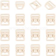 100 Sets Plastic Clips, for Bra Shoulder Strap Accessories, Cornsilk, 23x19.7x6.5mm(FIND-NB0002-16)