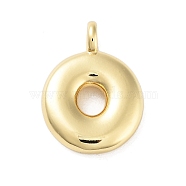 Rack Plating Brass Pendants, Cadmium Free & Lead Free, Long-Lasting Plated, Real 18K Gold Plated, Letter O, 18.5x13.5x4.5mm, hole: 2.5mm(KK-C050-01G-O)