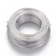 PandaHall Elite Round Aluminum Wire, Bendable Metal Craft Wire, Flexible Craft Wire, for Beading Jewelry Doll Craft Making, Silver, 12 Gauge, 2.0mm, 55m/500g(180.4 Feet/500g)(AW-PH0001-06)