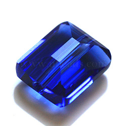 Imitation Austrian Crystal Beads, Grade AAA, K9 Glass, Faceted, Rectangle, Blue, 10x12x5.5mm, Hole: 0.9~1mm(SWAR-F060-12x10mm-13)