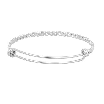 Adjustable 304 Stainless Steel Expandable Bangle Making, Stainless Steel Color, 65mm