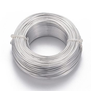 PandaHall Elite Round Aluminum Wire, Bendable Metal Craft Wire, Flexible Craft Wire, for Beading Jewelry Doll Craft Making, Silver, 12 Gauge, 2.0mm, 55m/500g(180.4 Feet/500g)