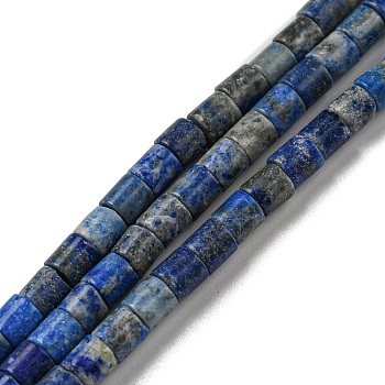 Natural Lapis Lazuli Beads Strands, Column, 4~4.3x4~4.6mm, Hole: 0.8mm, about 87pcs/strand, 15.12~15.20 inch(38.4~38.6cm)