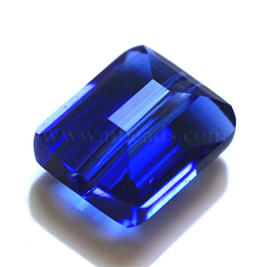 12mm Blue Rectangle Glass Beads