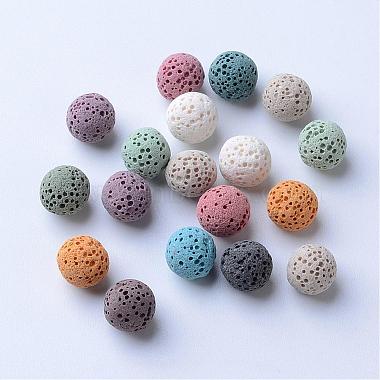 14mm Mixed Color Round Lava Beads