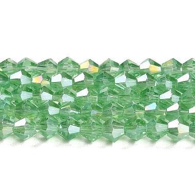 Light Green Bicone Glass Beads