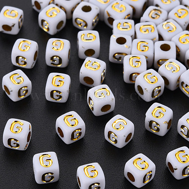 不透明な白いアクリルビーズ(MACR-Q242-010G)-1