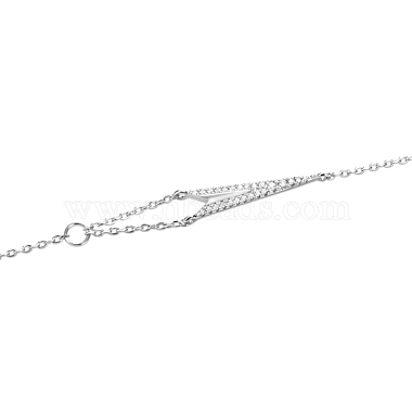 TINYSAND Fashion 925 Sterling Silver Cubic Zirconia Cupid/Cherub's Arrow Bracelet(TS-B304-S)-3