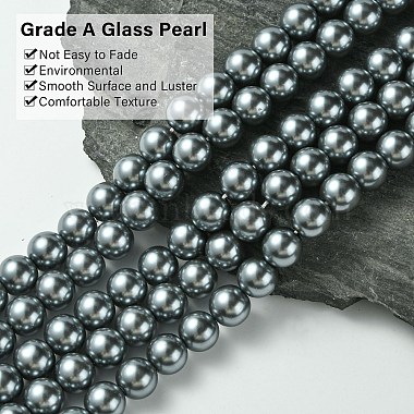 Eco-Friendly Glass Pearl Beads Strands(HY-A008-12mm-RB077)-3