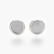 Eco-Friendly 316 Surgical Stainless Steel Stud Earring Settings(X-STAS-F181-01P-8mm)-1