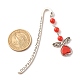 Fairy Charm Drop Alloy Bookmark with Beads for Booklover(AJEW-JK00175)-6