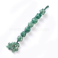 Natural Green Aventurine Car Hanging Decorations, Pendant Decorations, 220mm(HJEW-O002-07)