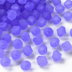 Frosted Acrylic Beads, Faceted, Cone, Lilac, 6x5.5mm, Hole: 1.5mm, about 677pcs/50g(X-MACR-S373-61K-04)