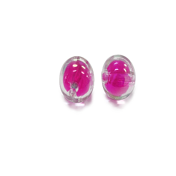 Transparent Acrylic Beads, Bead in Bead, Round, Camellia, 16mm, Hole: 3mm