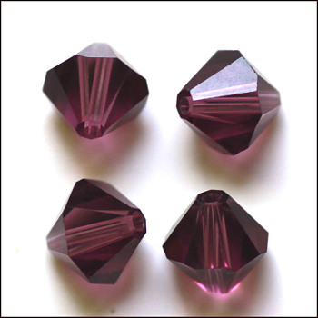 Imitation Austrian Crystal Beads, Grade AAA, Faceted, Bicone, Dark Orchid, 8x8mm, Hole: 0.9~1mm