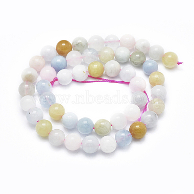 Brins de perles natura morganite(G-D0001-03-8mm)-2