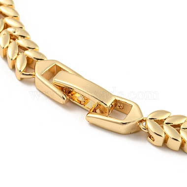 Golden Brass Micro Pave Cubic Zirconia Link Bracelets(BJEW-P314-A07-G)-3