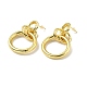 Boucles d'oreilles pendantes en laiton avec anneau entrelacé pour femmes(EJEW-A070-11G)-1