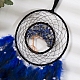 Iron & Wire Wrapped Natural Sodalit Chip Tree of Life Hanging Decoration(PW-WG72096-01)-2