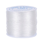Elastic Stretch Polyester Crystal String Cord, Jewelry Making Bracelet Beading Thread, Clear, 0.6mm, about 109.36 yards(100m)/roll(EW-0.6D-1)