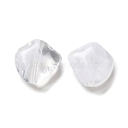 Transparent Acrylic Beads, White, 15x15x8mm, Hole: 1.6mm, about 595pcs/500g(OACR-L013-016)