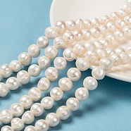 Natural Cultured Freshwater Pearl Beads Strands, Potato, Creamy White, 10~11mm, Hole: 0.8mm, about 37pcs/strand, 13.77 inch~14.17 inch(X-PEAR-L001-G-14)