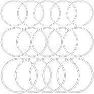 30Pcs 3 Styles Brass Linking Rings, Long-Lasting Plated, Round Ring, 925 Sterling Silver Plated, 22~30x1mm, Inner Diameter: 20~28mm, 10pcs/style(KK-BBC0008-94)