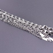 Non-Tarnish Unisex 304 Stainless Steel Dapped Chains Necklaces(TH9045-1)