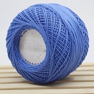 45g Cotton Size 8 Crochet Threads, Embroidery Floss, Yarn for Lace Hand Knitting, Royal Blue, 1mm(PW-WG40532-03)