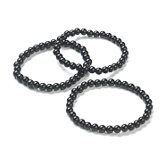 Round Glass Beads Stretch Bracelets for Teen Girl Women, Black, Beads: 4~5mm, Inner Diameter: 2-1/4 inch(5.65cm)(BJEW-A117-B-21)