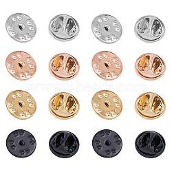 304 Stainless Steel Brooch Findings, Tie Tack Pin, Badge Lapel Pin Back Butterfly Clutches, PVD Vacuum Plating, Mixed Color, 11.5x5.5mm, Hole: 0.8mm, 10pcs/color, 4 colors, 40pcs(STAS-UN0011-22)