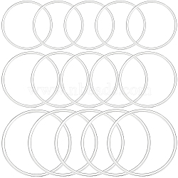 30Pcs 3 Styles Brass Linking Rings, Long-Lasting Plated, Round Ring, 925 Sterling Silver Plated, 22~30x1mm, Inner Diameter: 20~28mm, 10pcs/style(KK-BBC0008-94)