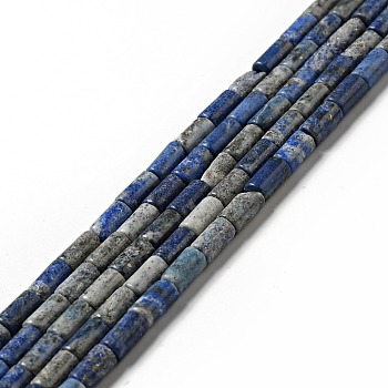 Natural Lapis Lazuli Beads Strands, Column, 7~8x4mm, Hole: 0.9mm, about 54pcs/strand, 15.47''(39.3cm)