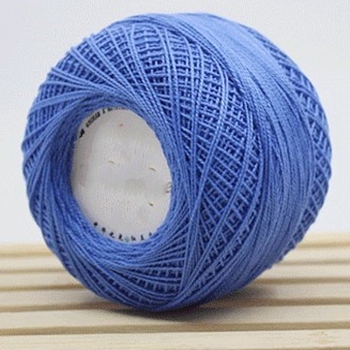 45g Cotton Size 8 Crochet Threads, Embroidery Floss, Yarn for Lace Hand Knitting, Royal Blue, 1mm