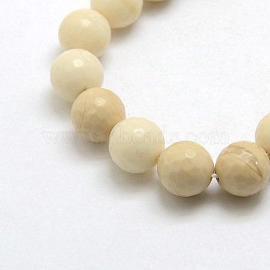 pierres précieuses naturelles perles rondes de bois pétrifié brins(G-O021-12mm-12)-2