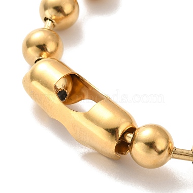 Placage sous vide 304 collier et bracelet en chaîne à billes en acier inoxydable(STAS-D181-01G-02D)-6