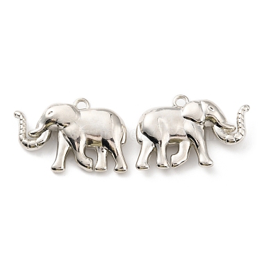 Platinum Elephant Plastic Pendants