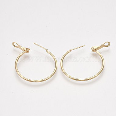Brass Hoop Earrings(X-KK-S348-406B)-2
