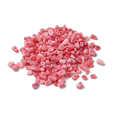 Salmon Chip Acrylic Beads