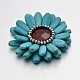 Dye Synthetic Turquoise Flower Cabochons(G-N0036-07)-1