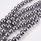 Electroplate Non-magnetic Synthetic Hematite Beads Strands(G-J169A-8mm-02)-1