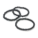 Bracelets extensibles en perles de verre rondes pour femmes adolescentes(BJEW-A117-B-21)-1