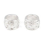 Alloy Beads, Barrel, Rack Plating, Long-Lasting Plated, Silver, 5x4mm, Hole: 3mm(FIND-C080-01S)