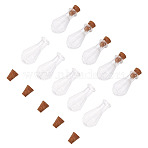 10Pcs Clear Glass Wishing Bottles, Bead Containers, with 10Pcs Cork Stopper, Vase, 3~3.1x1.6~1.65cm, Hole: 5.5~6mm
(AJEW-TA0002-85E)