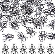 50PCS Alloy Pendants, Cadmium Free & Nickel Free & Lead Free, Spider, Electrophoresis Black, 17.5x13.5x2.5mm, Hole: 1.8mm(PALLOY-DC0001-65)
